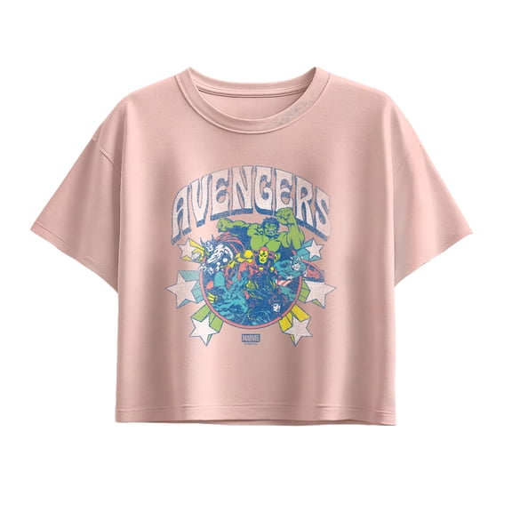 Avengers - Stars Tonal Washed - Youth Girls Boxy T-Shirt