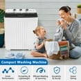 UbesGoo Twin Tub Washing Machine 20lbs Total Capacity, SemiAutomatic
