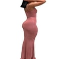 thumbnail image 3 of Women Sleeveless Fish Tail Dress  Solid Color Spaghetti Strap Bodycon Long Skirt, 3 of 6
