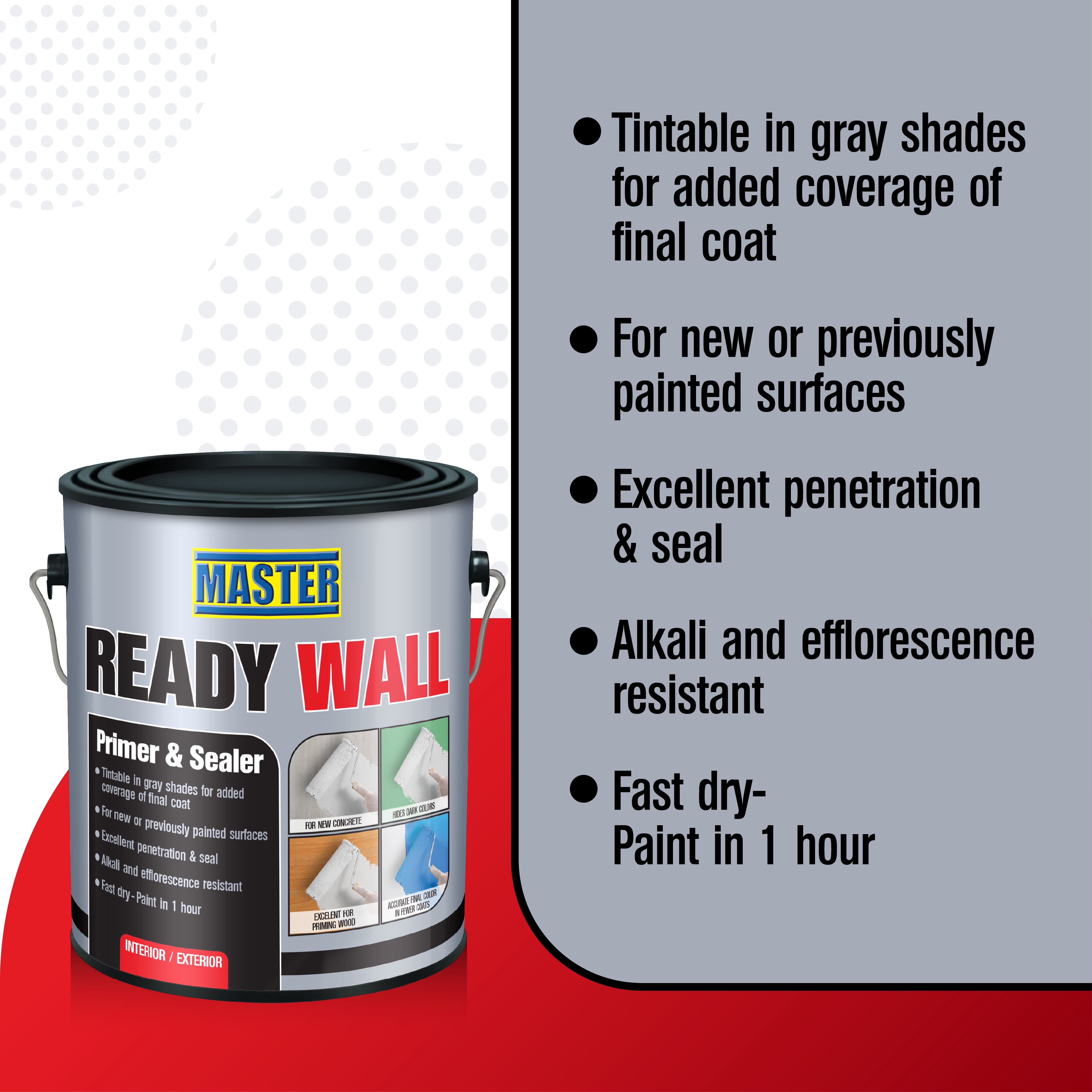 Master Paints Ready Wall Primer and Sealer, 1 gl