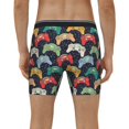 thumbnail image 4 of Xecao Retro Video Game Print Boxer Briefs for Men's Stretch Moisture-Wicking Underwear, Mid-Rise Classics breathable fabric, 4 of 7