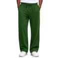 thumbnail image 2 of Baggy Sweatpants for Men Vintage Comfort Drawstring Waist Jogging Slacks Outdoor Travel, 2 of 7