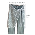 thumbnail image 5 of vlrwzc Womens Lace Maxi Skirt Sweet Pattern Sheer Mesh Tie Up Maxi Skirt Summer High Low Asymmetrical Sheer Y2K Sexy Beach Cover-up, 5 of 7