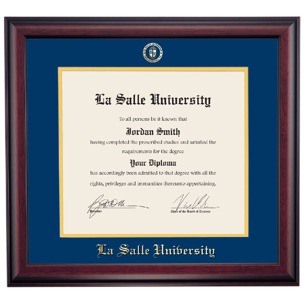 OCM Diploma Frame for La Salle University, 19" x 21" Frame, Embossed