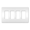 thumbnail image 2 of Screwless Wall Plate Plastic Sub Plate Four-Gang in White, 2 of 3