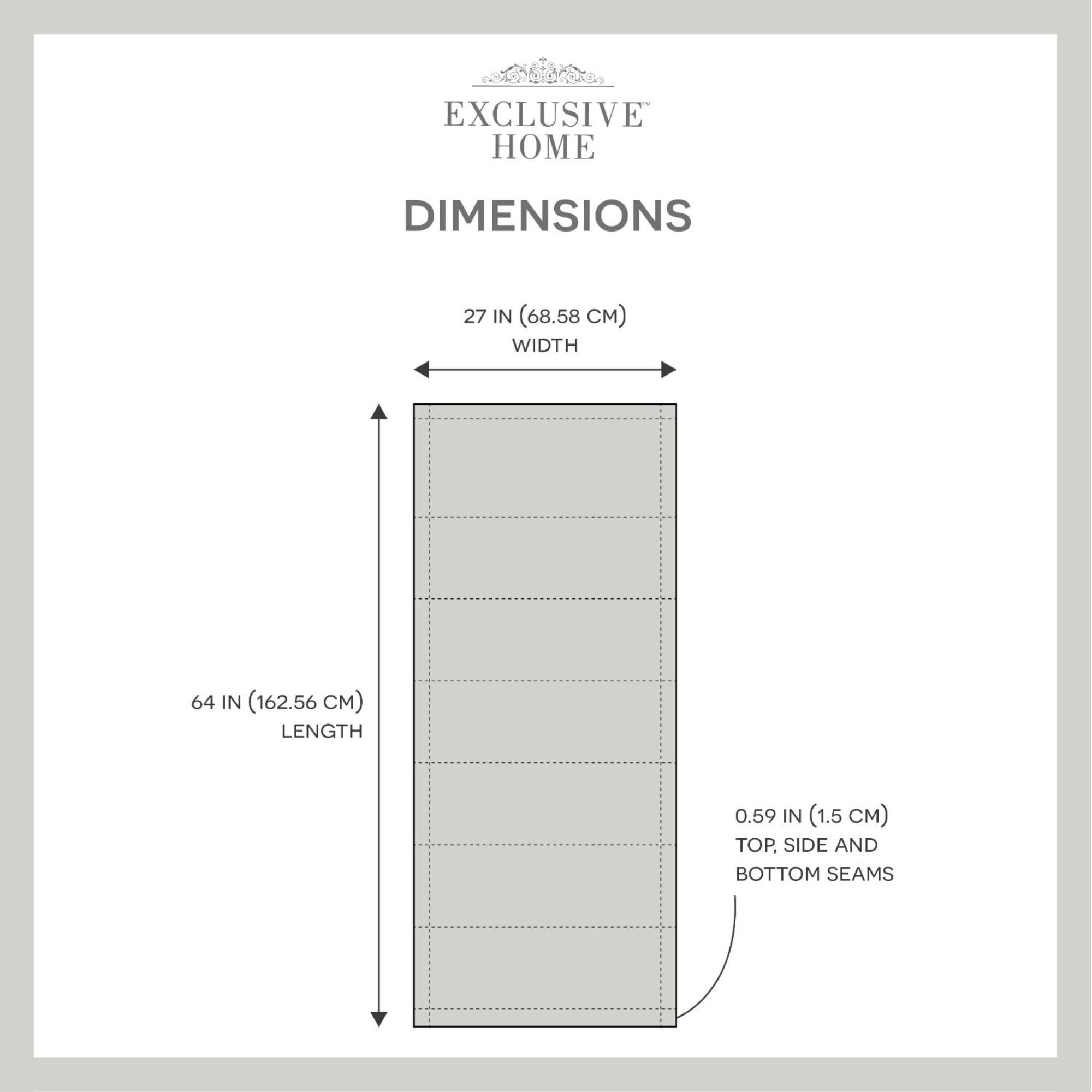 Exclusive Home Esme Total Blackout Roman Shade, 27"x64", Dark Grey