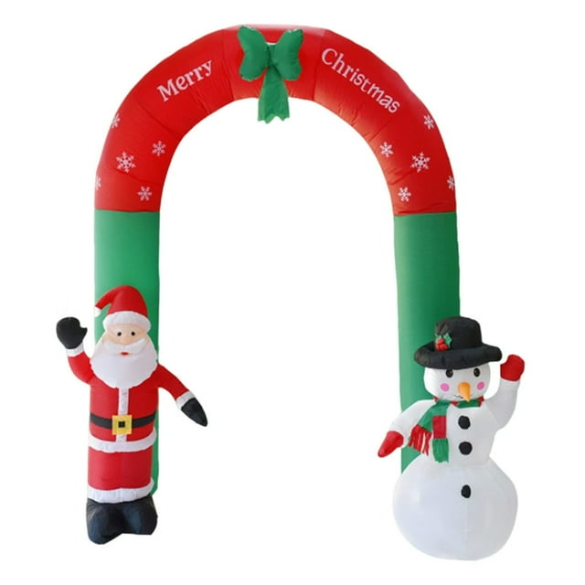 2.4M Christmas Inflatable Arch Giant Large Archway for Home Decor (EU)