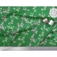 thumbnail image 2 of Soimoi Green Cotton Voile Fabric Bell Floral Decor Fabric Printed Yard 56 Inch Wide, 2 of 3