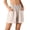 #0367-Beige, variant on Favoffer Women Cotton Linen Mid Thigh Shorts Elastic Drawstring Waist Side Pockets Solid Color Loose Breathable Casual Bottoms for Summer Outdoor Seaside ing