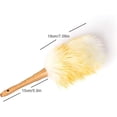 thumbnail image 2 of Small Duster, Soft Wool Cloth, Anti-static Microfiber Cloth With Wooden Handle, Suitable For Home Car Furniture Desk Book Dust Cleaning, 2 of 5