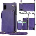 thumbnail image 2 of Funda tipo cartera para iPhone XS Max con tarjetero y correa para el hombro para mujer, 2 of 5