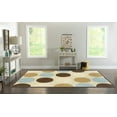 thumbnail image 2 of Linon Rugs Trio Rectangular Area Rug in Tan and Ice Blue-8' x 10', 2 of 5