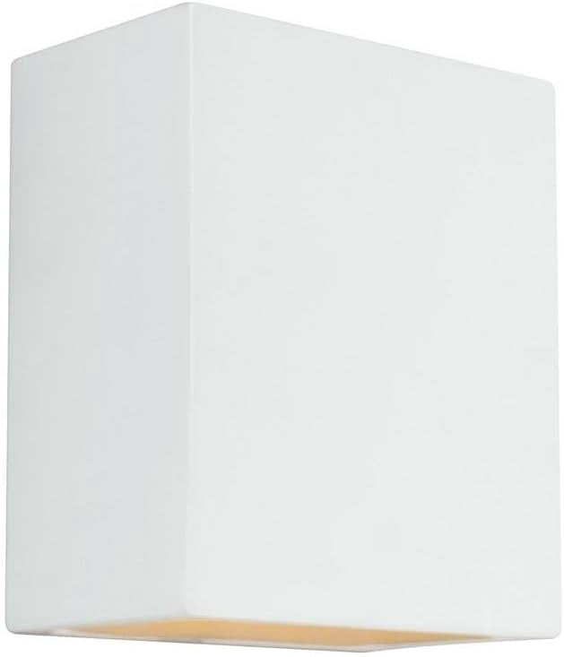Open Box Sea Gull Lighting 8304801 Paintable Ceramic Sconces 1 Light 8" Wide Outdoor Wall Sconce