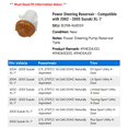 thumbnail image 2 of Power Steering Reservoir - Compatible with 2002 - 2005 Suzuki XL-7 - Replacement, 2 of 3