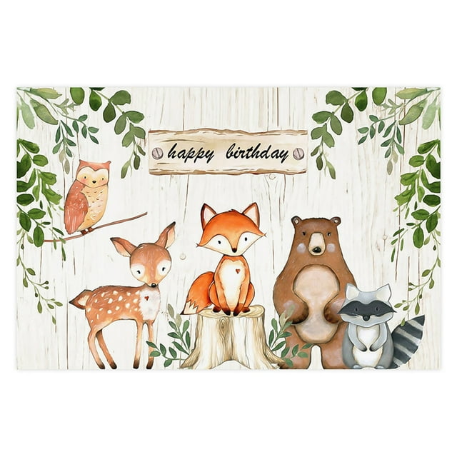 Irfora 7 * 5 pies Feliz cumpleaños Telón de fondo de dibujos animados Baby Shower Niño Cumpleaños Fotografía Fondo Paño Niños Carnaval Fiesta Decoraciones Photo Studio Accesorios # 3273 Irfora Fondo