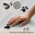 thumbnail image 6 of ODIKA Round Print Minimalist Feline Motif Edges Whimsical Kitten Tracks for Dorm Room, Small Living Apartment, Stain Resistant Low Profile, 6 of 7