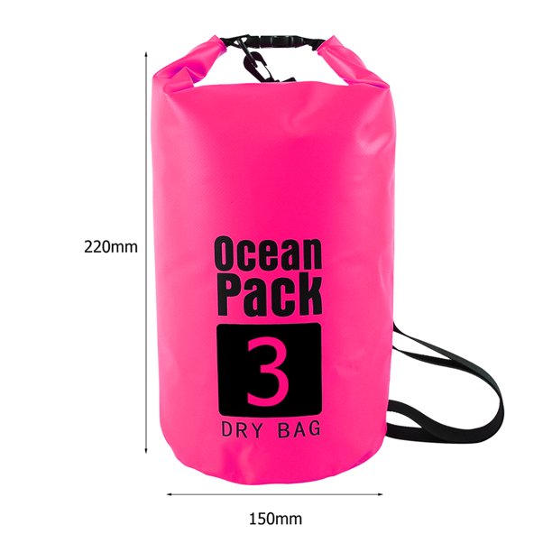 Organizador Bolsa seca impermeable Pack Saco Natación Kayak River Trekking (3L Rosa) Ehuebsd Libre de BPA