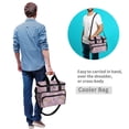 thumbnail image 4 of FORMRS Insulated Cooler Bag 24 Cans Capacity Soft Leakproof Lunch Box with Side Pockets, Pastel Pink Marble Pattern, 4 of 7