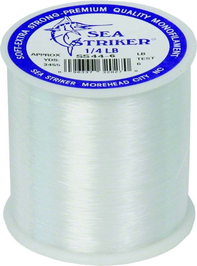 Sea Striker SS446 Bulk Monofilament Fishing Line Lb Spool 6 lb 3455 Yards 1/4 lb