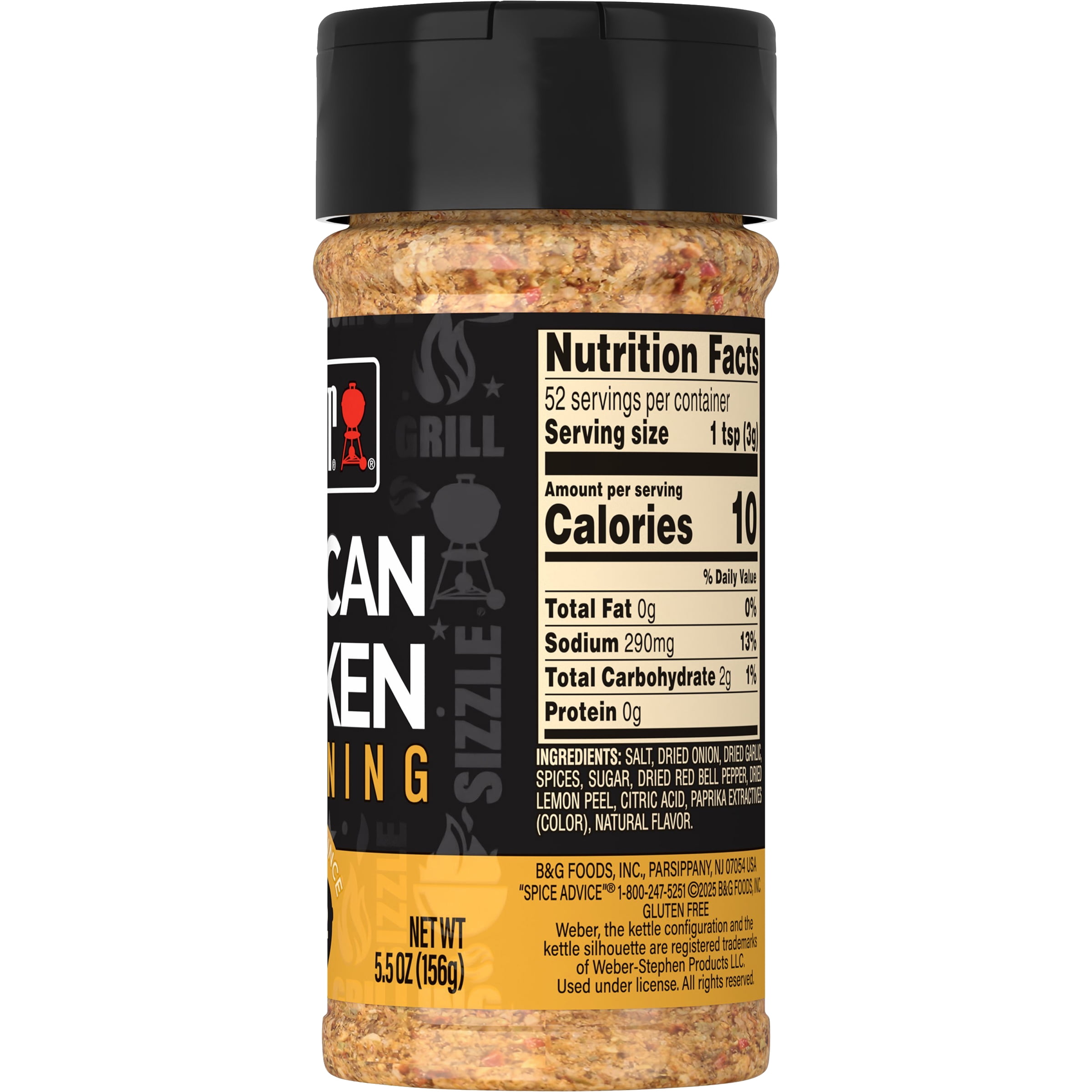 Weber Beer Can Chicken, Mixed Spices & Seasoning, Gluten Free, 5.5 oz