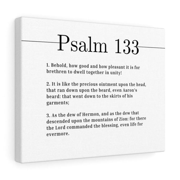 Scripture Walls Dwell Together In Unity Psalm 133 Bible Verse Canvas Christian Wall Art Ready to Hang Unframed