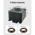 thumbnail image 2 of 5 Gallon Fuel Cell Gas Tank Aluminum with Level Sender Black Street Drift, 2 of 6