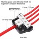 thumbnail image 3 of 4 Way Power Distribution Block 1 x 0/2/4 Gauge in /4 x 4/8 Gauge Out Ground Distributor Block for C, 3 of 5