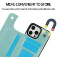 thumbnail image 3 of Allytechgroup Wallet Case for Apple iPhone 16 Pro Max, Butterfly Flower Embossed Slim Fit Shell Stand Shockproof Cards Holder Protective Phone Case Cover for Women Girls, Blue, 3 of 10