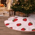 thumbnail image 5 of Fotbe Strawberry Pattern Christmas Tree Skirt, Tree Skirts Plush Christmas Decorations, Christmas Tree Skirts Xmas Decorations Holiday Party Decor-48", 5 of 6
