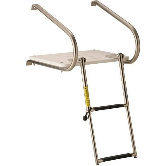 Garelick EEz-In Swim Platform with 2-Step Telescoping Ladder for Boats with I/O Motors