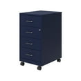 thumbnail image 4 of Space Solutions 18" Deep 4 Drawer Metal Mobile Organizer, 4 Box Drawers, Locking, Navy, 4 of 6