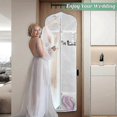 thumbnail image 2 of Portable 70in Wedding Dress Garment Bag With Bride Tote Bag 8in Gusseted Dress Bags For Gowns Long, 2 of 4