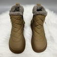 thumbnail image 2 of Khaki Women'S Warm And Waterproof Snow Boots, With Insulated Lining And Grippy Sole, Ideal For Winter Activities And Comfortable Wear, 2 of 7