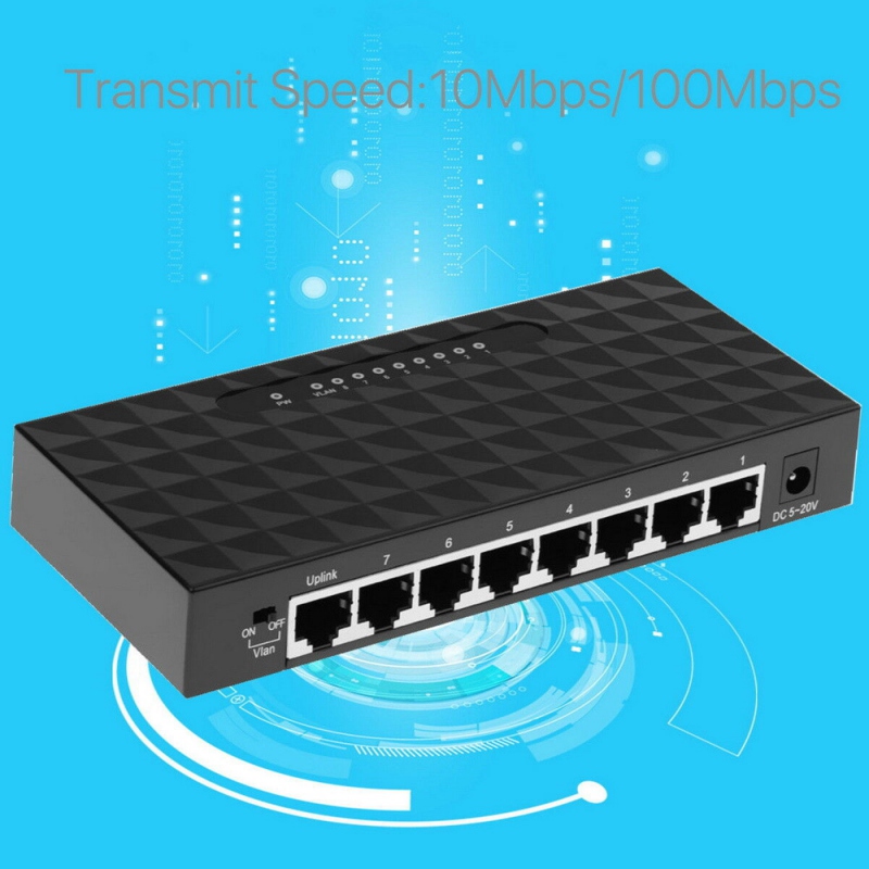 Practical Durable Mini Network Desktop Switch 8 Port 10