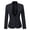 Black, variant on AZoiNM Women's Tailored Peplum Blazer One Button Stretch Polyester Work to Weekend