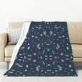 thumbnail image 1 of XMXT Throw Blankets, Abstract Blue Terrazzo Bed Blanket for Bedroom Sofa, 50 x 70 inches Blue, 1 of 9