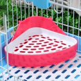 thumbnail image 2 of Triangle Potty Trainer Corner  Pet Toilet Small Animal Litter Box for Hamster Rabbit Bunny Chinchilla Guinea Pig Ferret Gerbil, 2 of 5