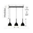 thumbnail image 3 of Lámpara Colgante Moderna Candelabro 3 Cabezas Alt. Ajustable, 3 of 5