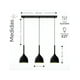 thumbnail image 3 of Lámpara Colgante Moderna Candelabro 3 Cabezas Alt. Ajustable, 3 of 5