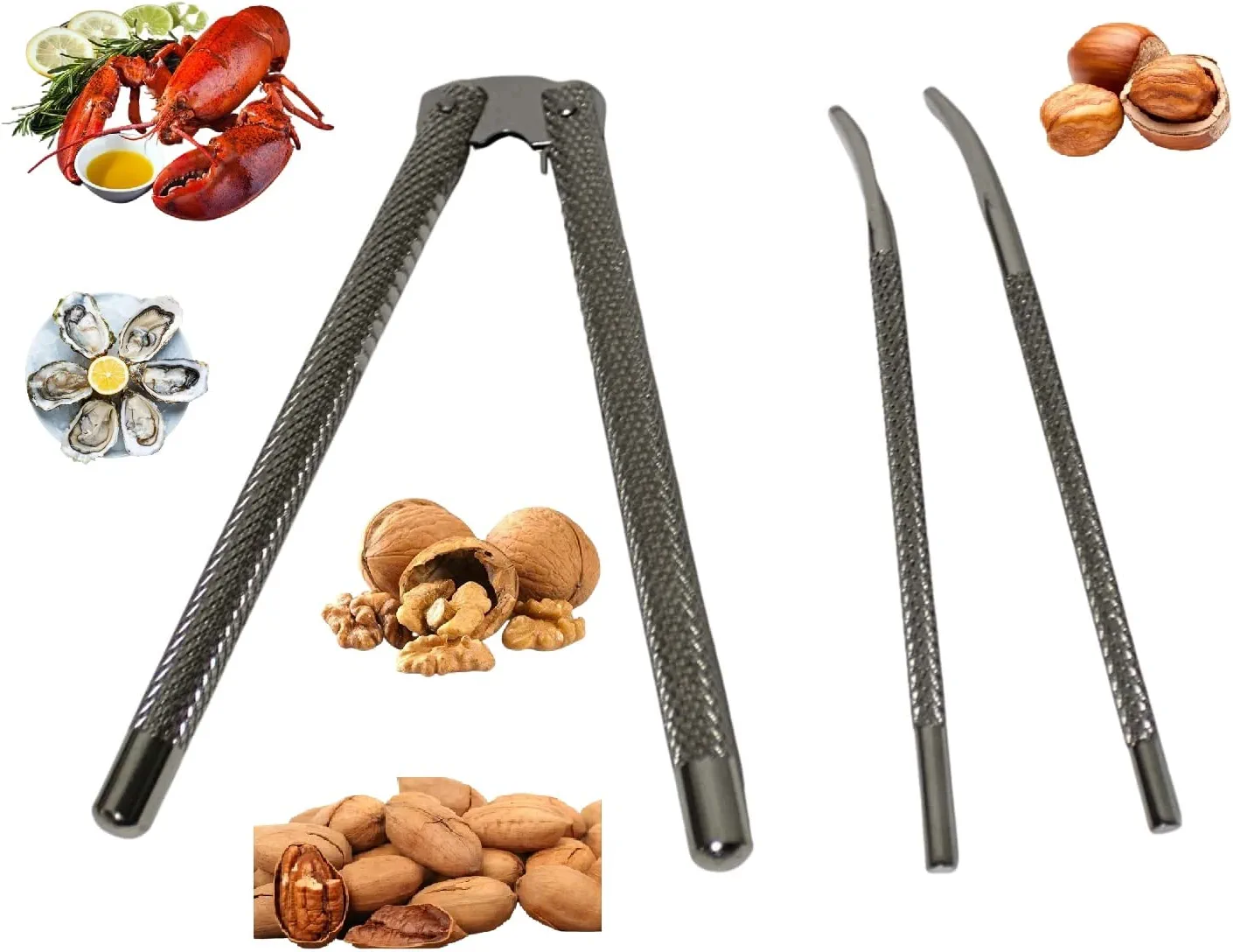 Dependable Industries Nutcracker and Seafood Cracker Set Includes 2