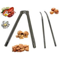 Dependable Industries Nutcracker and Seafood Cracker Set Includes 2 Picks Ideal for Crab, Shellfish, Lobster Scallops, Oysters Walnuts and Nuts with Shells Classic Nut Cracker Design