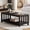 Black, variant on ChooChoo Mission Coffee Table, Black Wood Living Room Table with Shelf, 47 inch