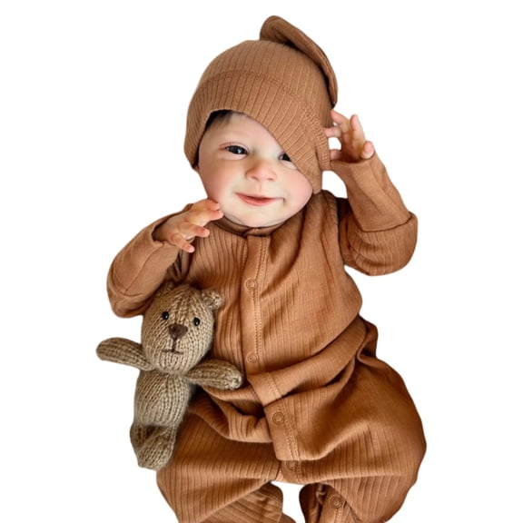Reborn Baby Dolls boy Lifelike Silicone Babies 19inch Realistic Toddler Girls That Look Real eyes open