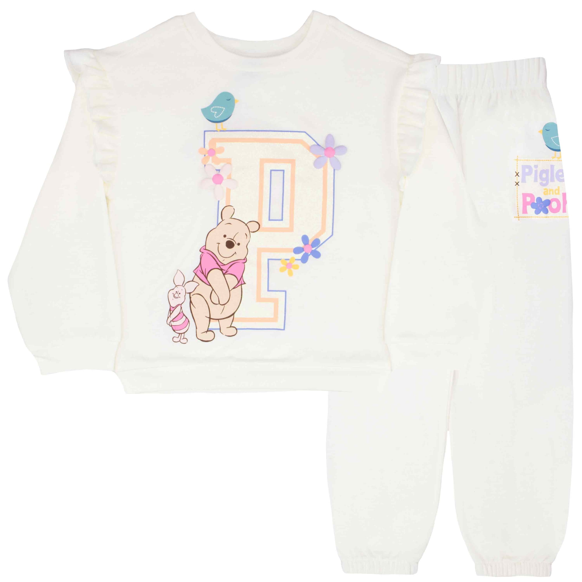 Disney Clothes Baby Girls Pant Set – Winnie the Pooh Outfit (Marshmellow) – 12M