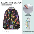 thumbnail image 5 of Everyday Carry Mushroom Print Backpack, Large Capacity School Bookbag for College Students, Reliable Laptop Bag, Trendy Gift for Campus and Work, 5 of 6