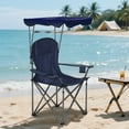 thumbnail image 5 of Sophia & William Foldable Canopy Chair Portable Camping Lounge Chair Outdoor Sunshade Canopy Chair with Cup Holder,2 Pack, Blue, 5 of 10