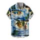thumbnail image 1 of Camisas Para Hombre Camisa Hawaiana Casual Sin Posicionamiento Botones de Impresión Beach Turndown Blusa de Manga Corta Odeerbi ODB157349, 1 of 6