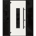 thumbnail image 3 of Front Exterior Prehung Steel Door / Ronex 1205 Bronze Oak / 2 Side Exterior Windows Sidelites/ Entry Metal Modern Painted W16+36+16x80 Right-hand, 3 of 6