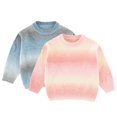 thumbnail image 1 of Chandail à Col Rond pour Garçons et Filles, Pull-Over Décontracté pour Filles et Tout-Petits, Mode Dégradé pour 1-10 Ans, 1 of 6