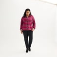 thumbnail image 4 of Plus Size Croft & Barrow® The Extra Soft Plaid Flannel Shirt Color: Lavender Fall Plaid Size: 0X, 4 of 4